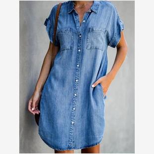 party dresses ladies summer shirt women denim dress jean