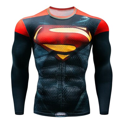 Men Long Sleeve T Shirt Compression Tights Tops T-shirt