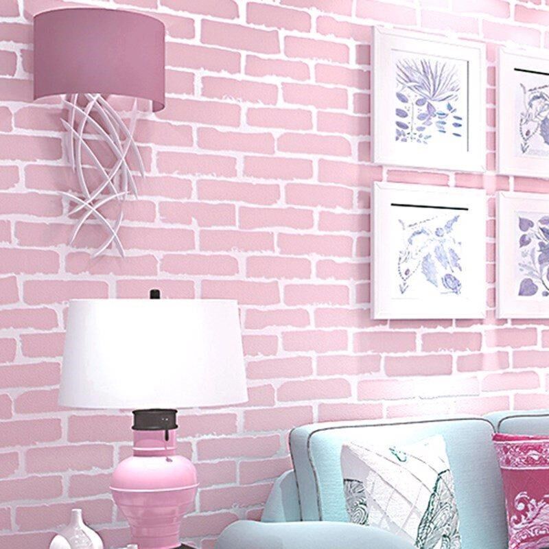 3d girl pink self-adhesive wallpaper bedroom living room env