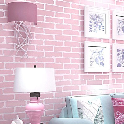 3d girl pink self-adhesive wallpaper bedroom living room env