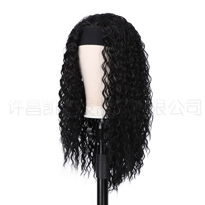 Water Wave Headband Wig Human Hair Wigs Black Women Curly