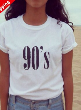 Simple loose woman T-shirt short sleeved summer white 2018