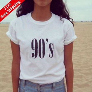 Simple loose woman T-shirt short sleeved summer white 2018