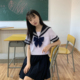 基础款 酱爆与暖冬 关东襟白三本夏服水手服JK制服浓绀色