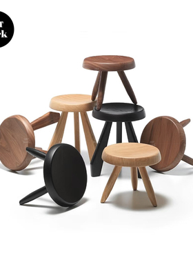 Cassina Tabouret板凳白蜡木小凳子边几角几设计师家具全实木小凳