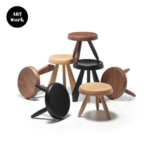 Cassina Tabouret板凳白蜡木小凳子边几角几设计师家具全实木小凳