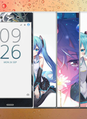 适用索尼Xperia1IV个性卡通手机后壳背膜3定制10III初音未来前后贴纸5II彩膜XZ2c改色膜XZS可爱美女XZ2p