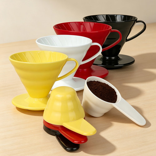 V60树脂手冲滤杯适配V02滤纸