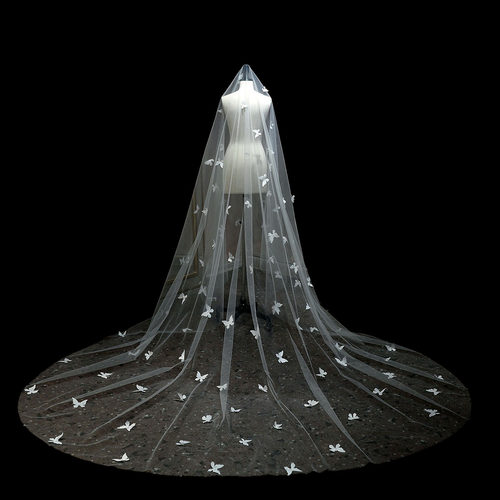 头纱长款拖尾仙气头纱配饰