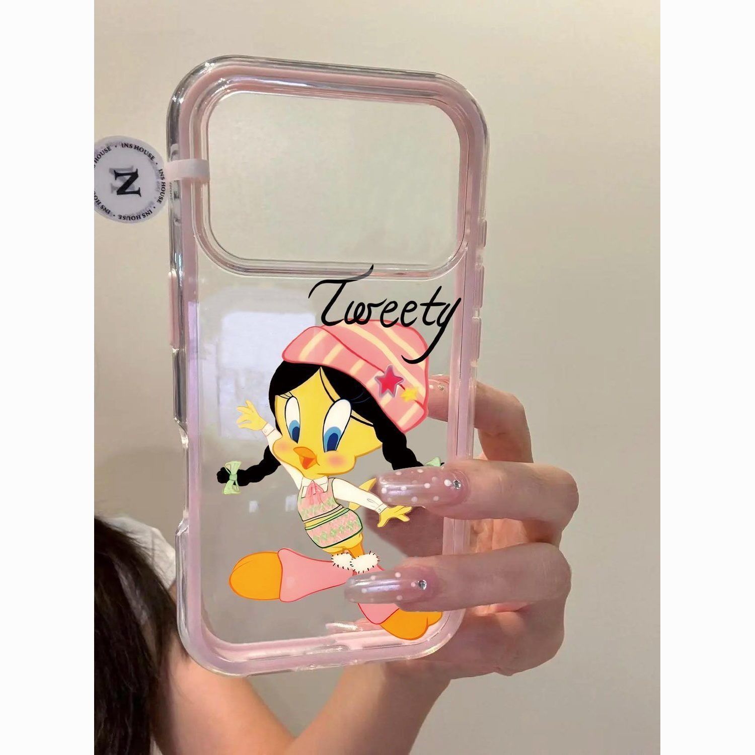 红帽小黄鸭适用于苹果17iphone17promax手机壳15大孔13透色14软11