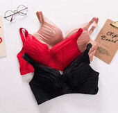 中厚款 k0218款 文胸网纱洞洞 露千儿无钢圈聚拢调整内衣收副乳胸罩