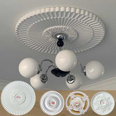 复古pu灯盘法式石膏吊顶吊灯底座