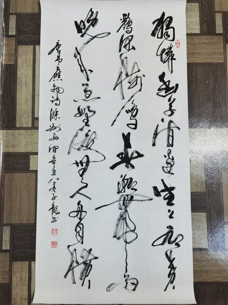 滁州西涧未装裱姜子龙书法手写真迹草书客厅书房玄关