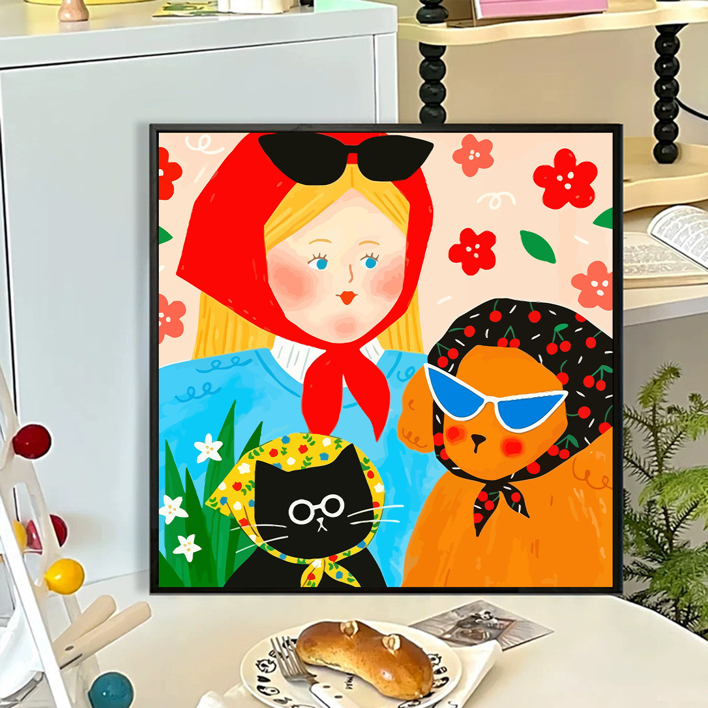 画画填色diy数字油画涂鸦装饰画图片