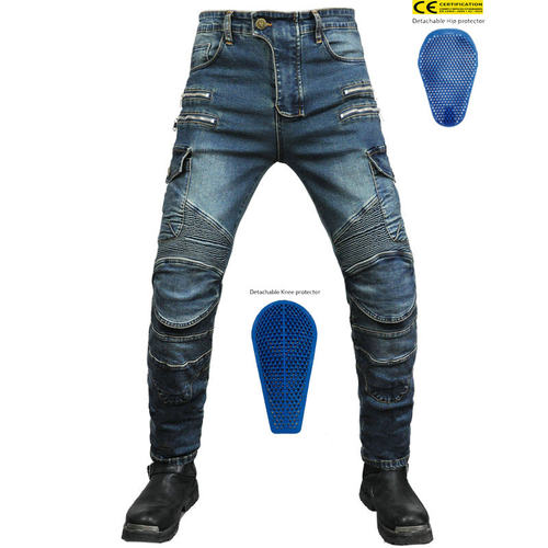 摩托车牛仔裤男机车骑行裤