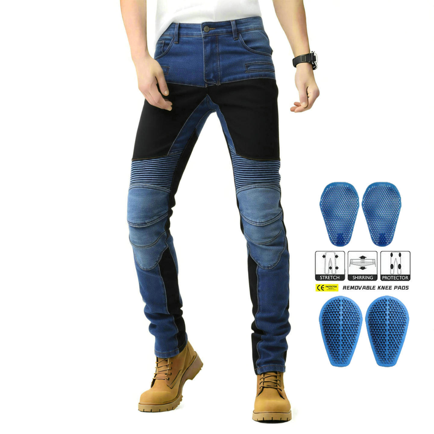 包邮K牌PK719机车赛车休闲牛仔裤防摔裤越野摩托车骑行夏季骑行裤