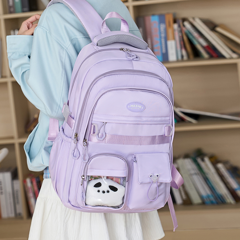 儿童书包女小学生初中生大容量轻便减负双肩包高中大学生痛包背包