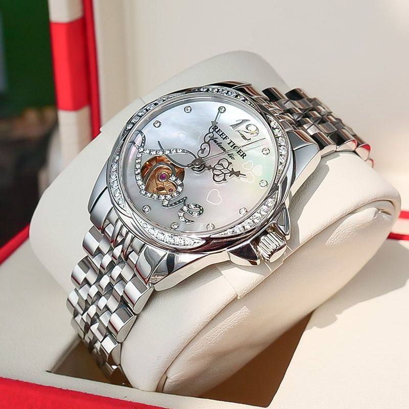 瑞夫泰格正品全自动机械表女士防水手表女款名品牌简约气质高级感