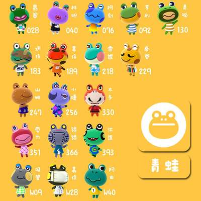 现货锵锵动物之森友会amiibo青蛙雷妮翡翠亨利小睫嘉俊太子村民卡