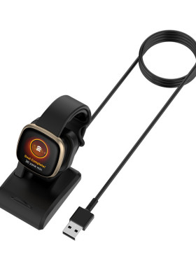 适用fitbit versa4/3手表座充支架sense2磁吸USB充电线桌面数据线