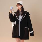 精品 男女同款 新款 上市 2026春季 港风潮流锁棉中长款 呢料大衣