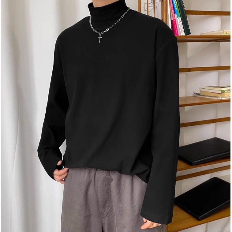 长袖港风宽松男女同款便宜T恤