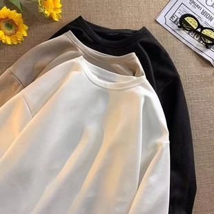 上市 2025冬季 青少年美式 仿麂皮绒长袖 新款 潮流时尚 T恤 精品