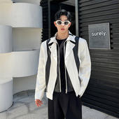 精品 新款 上市 2026春秋男款 小众高级感解构层次拼接设计夹克