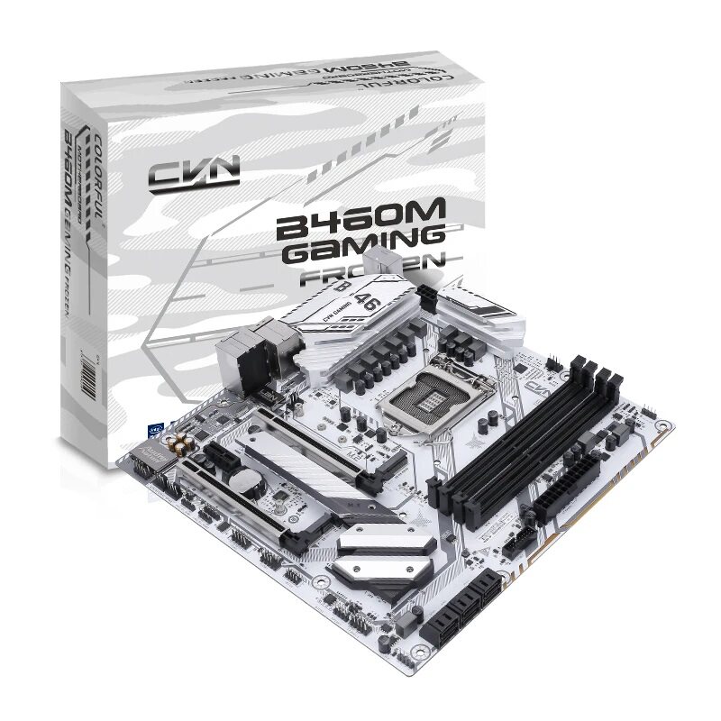 七彩虹 cvn b460m gaming frozen英特尔10代纯白色电竞电脑主板