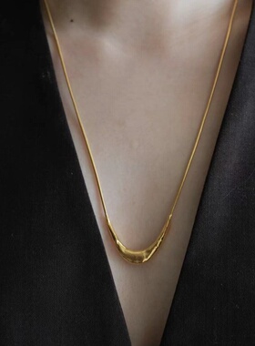 小众设计简约项链手工纹理项链ins博主气质高级冷淡风中长款项饰