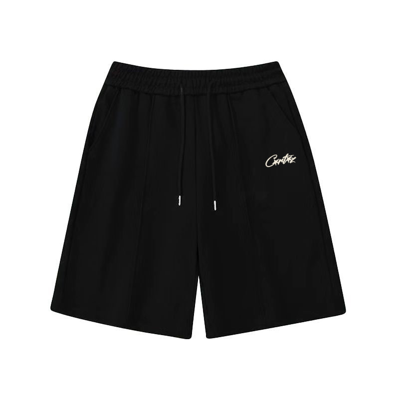 thumbnail for Corteiz American Street Hip Hop Print Knit ShortsMen's Fashion Brand Summer Loose High Street Cropped Pants