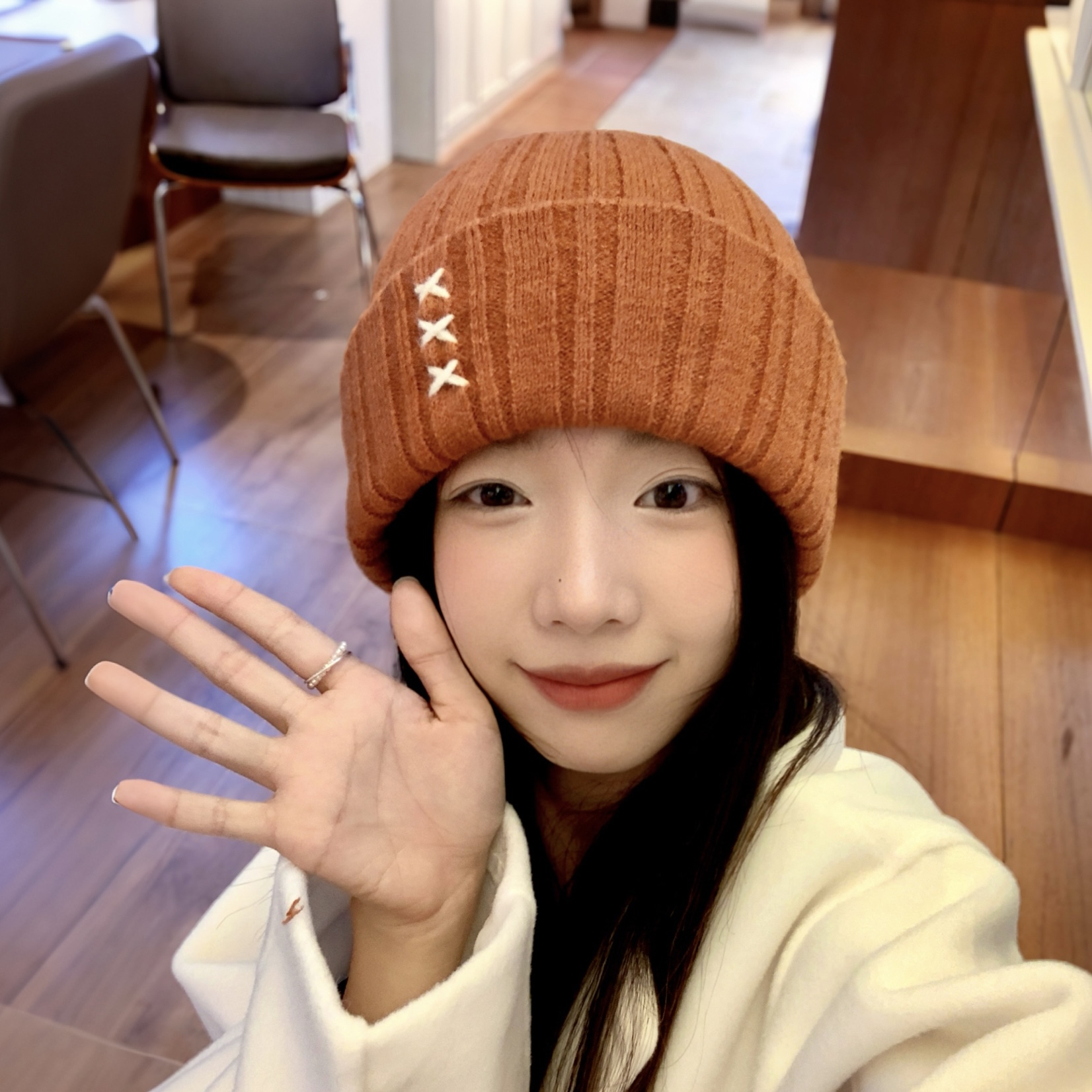 2025针织帽女秋冬季百搭日系包头护耳保暖冷帽男潮字母毛线帽韩版