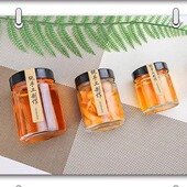 厂家直销圆形玻璃酱菜瓶辣椒酱瓶牛肉酱瓶蜂蜜分装 瓶罐头瓶密封罐