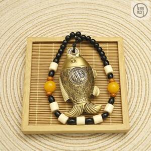 归心铜黄铜鲤鱼转转手把件工艺品锦鲤八方来财年年有余小摆件