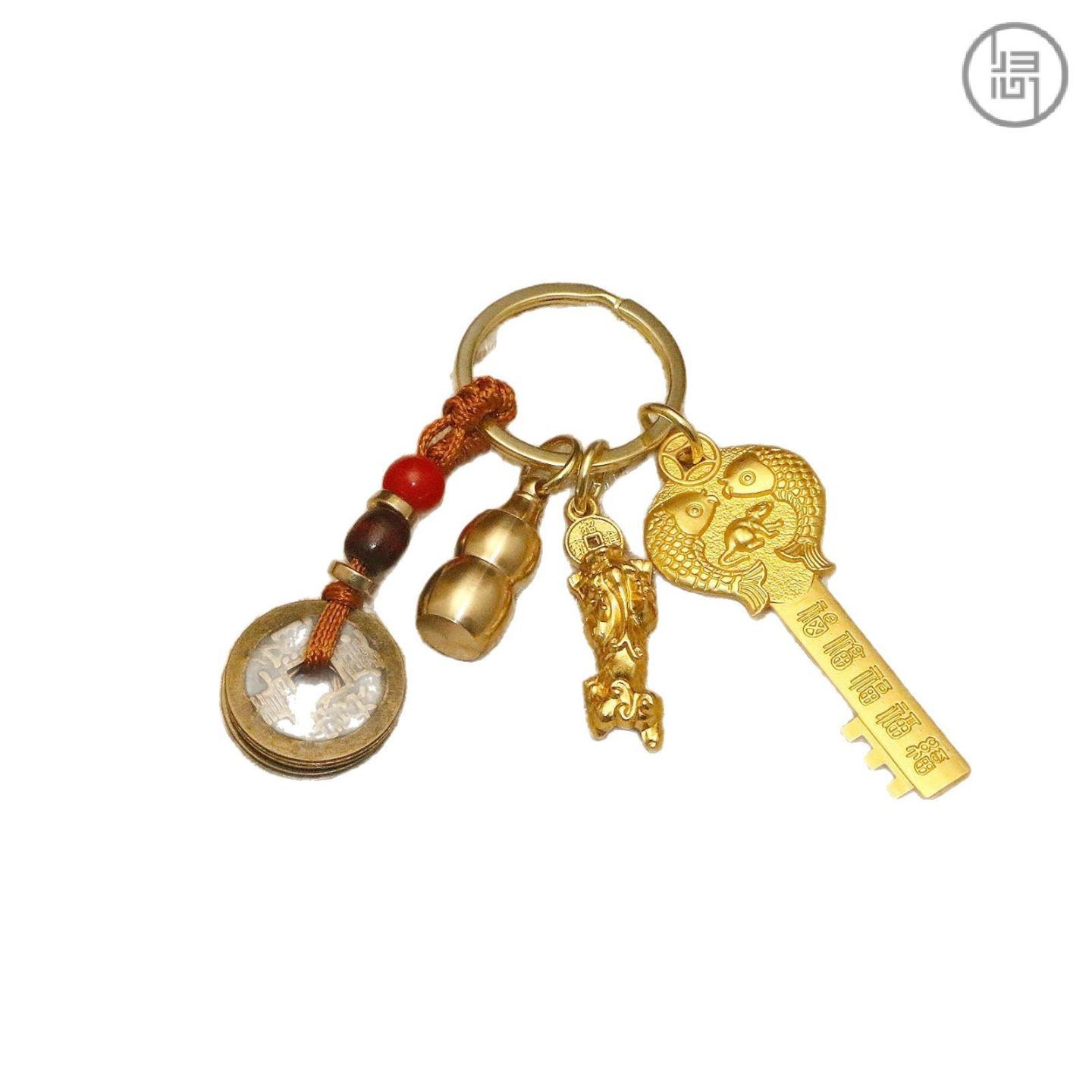 归心铜制十二生肖金属钥匙扣龙年