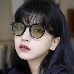 美式 潮男开车眼镜近 墨镜太阳镜女夏季 防紫外线圆脸防晒2021年新款