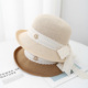 韩版 透气渔夫帽女士夏季 蕾丝蝴蝶结飘带遮阳盆帽子显脸小沙滩帽