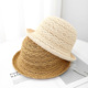 镂空透气针织渔夫帽子女春夏季 卷边日系水桶帽文艺薄款 显脸小盆帽