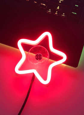 汽车LED车窗灯车内装饰发光五角星气氛灯 USB接线汽车改装霓虹灯