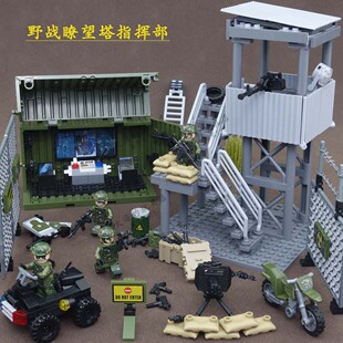 新款野战岗哨指挥部基地幽灵特警装甲车特种兵运兵车男孩乐高玩具