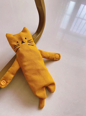 忧郁猫笔袋零钱包钥匙包挂件日本同款现货天妇罗炸虾笔袋 文具盒