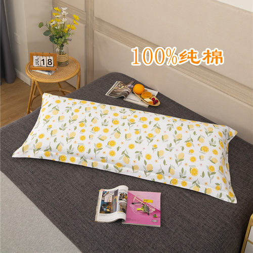 100%纯棉双人枕套情侣夫妻枕头套