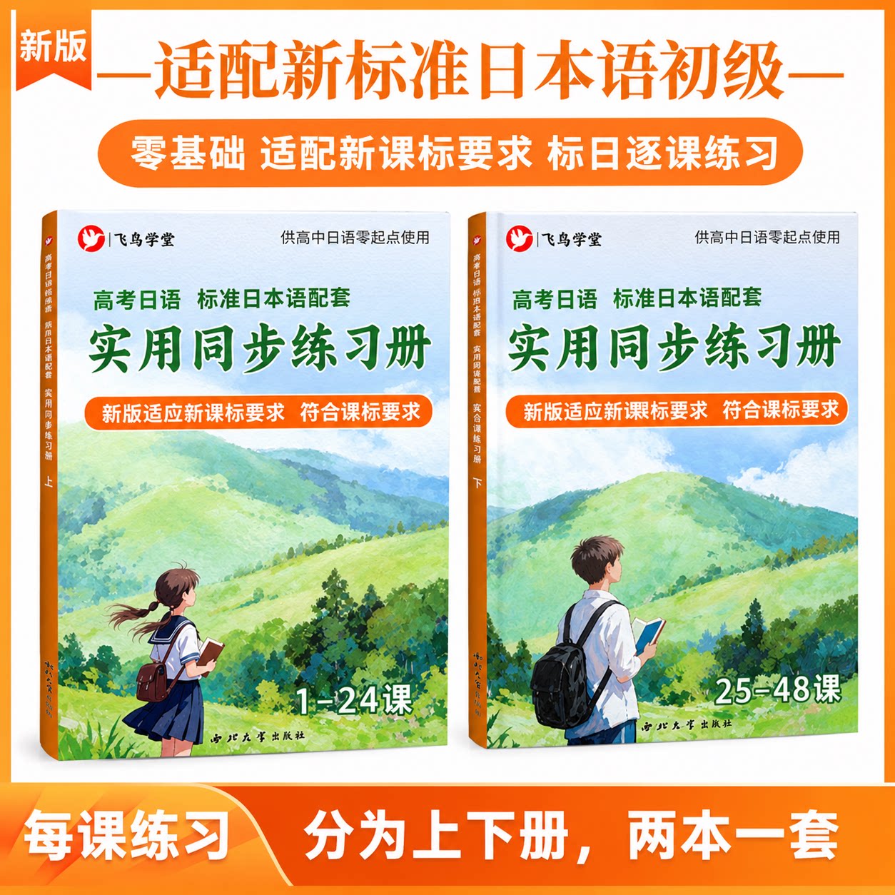 高考日语标日同步练习册定制图书系列 零基础专用图书课课练