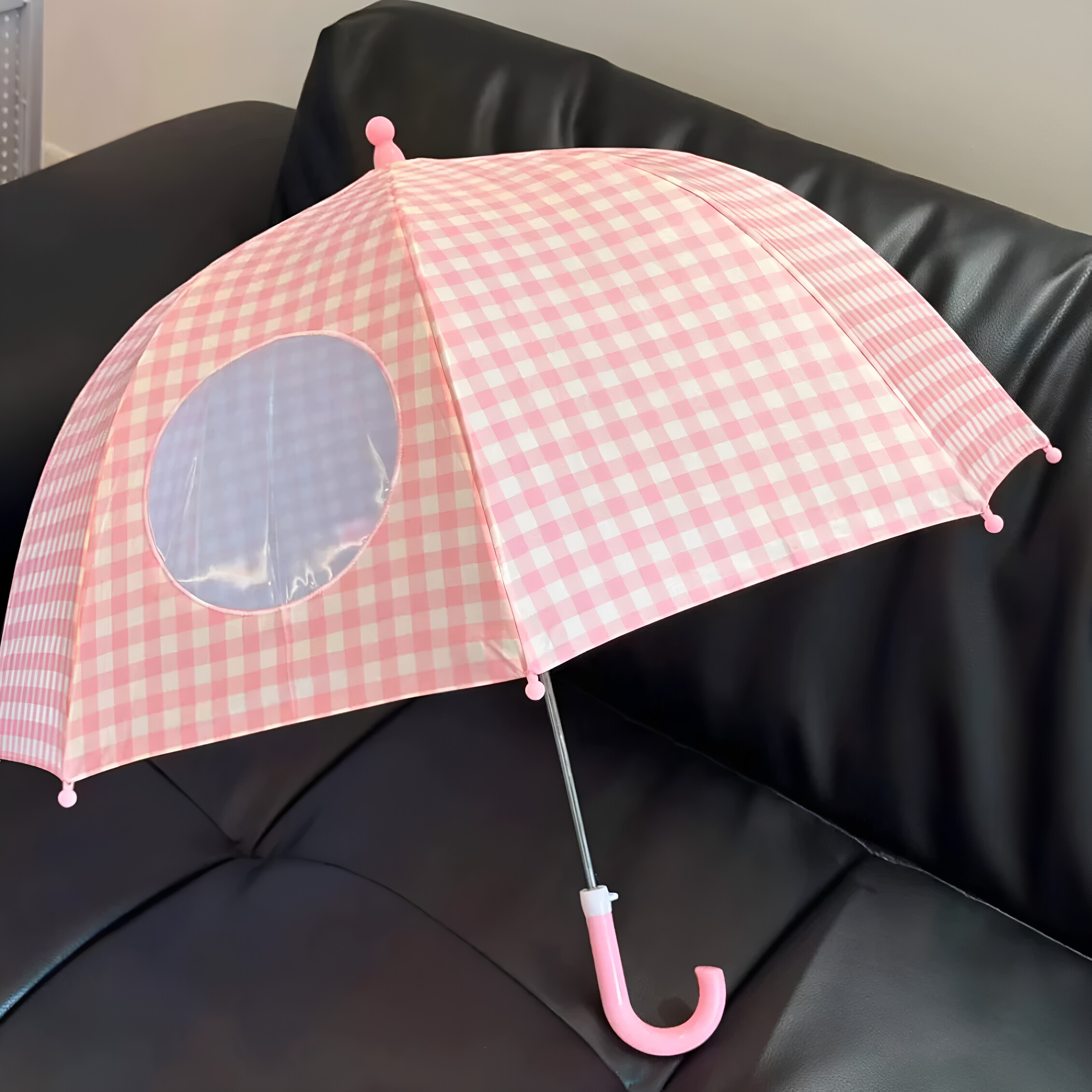 韩系ins风格子雨伞加大加厚加固透明可爱晴雨两用伞儿童上学专用