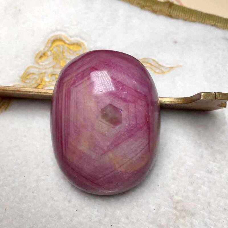 非洲矿区原石无烧红宝石裸石大克拉椭圆形素面六柱体专柜正品新品