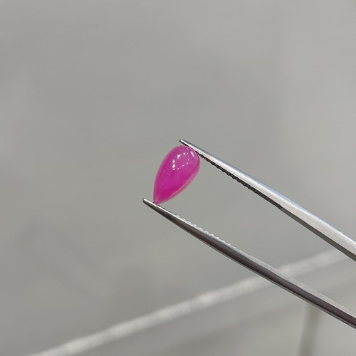 天然无烧蓝宝石裸石戒面爱心形玻璃体颜色正火彩好晶体干净保真