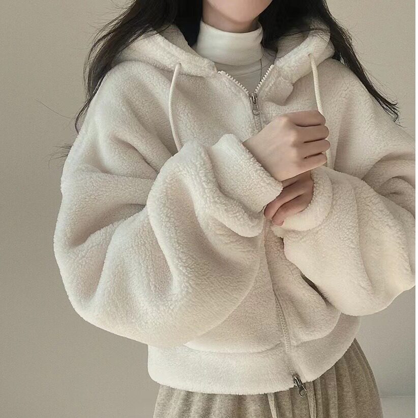 羊羔毛外套棉服女2025秋冬季新款韩版宽松oversize棉衣ins潮