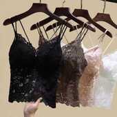 美背内衣2025新款 爆款 性感蕾丝吊带背心女带胸垫文胸外穿抹胸内搭