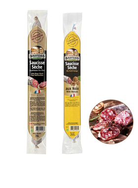 法国Bastides salami百思达法式核桃风干香肠原味香肠即食萨拉米