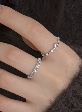 新款S925纯银个性十字架戒指女小